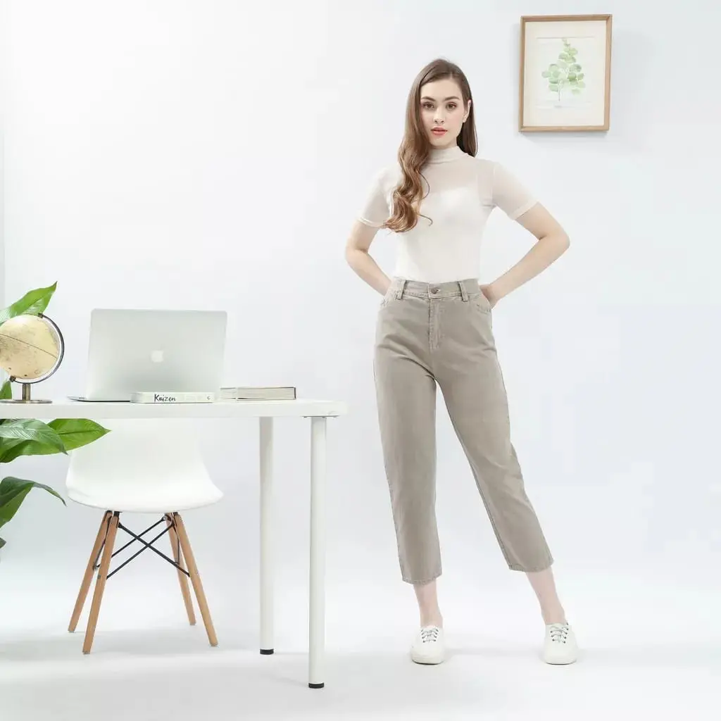 Jeans Baggy Pants Model Boyfriend - Celana Jeans Wanita Baggy Kekinian