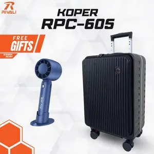Rivali Suitcase RRC-605 Bagasi Front Access Design Size 20 Inch 24 Inch & kapasitas penyimpanan meningkat 15%  Bingkai Aluminium  PC+ABS tebal  360° Silent Wheel
