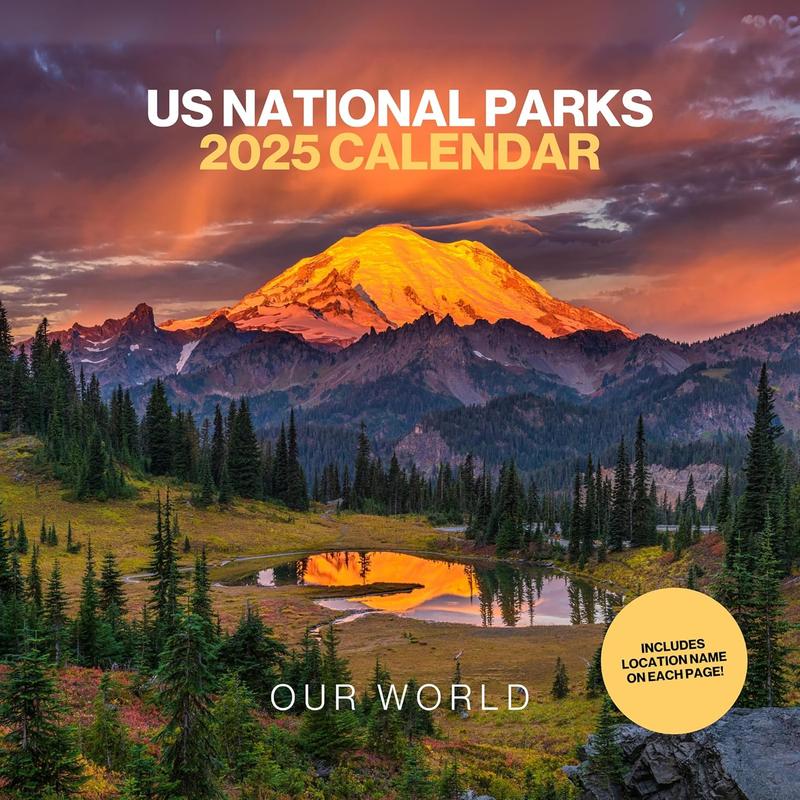 National Parks Calendar 2025 - Large 12 Month 2025 National Parks