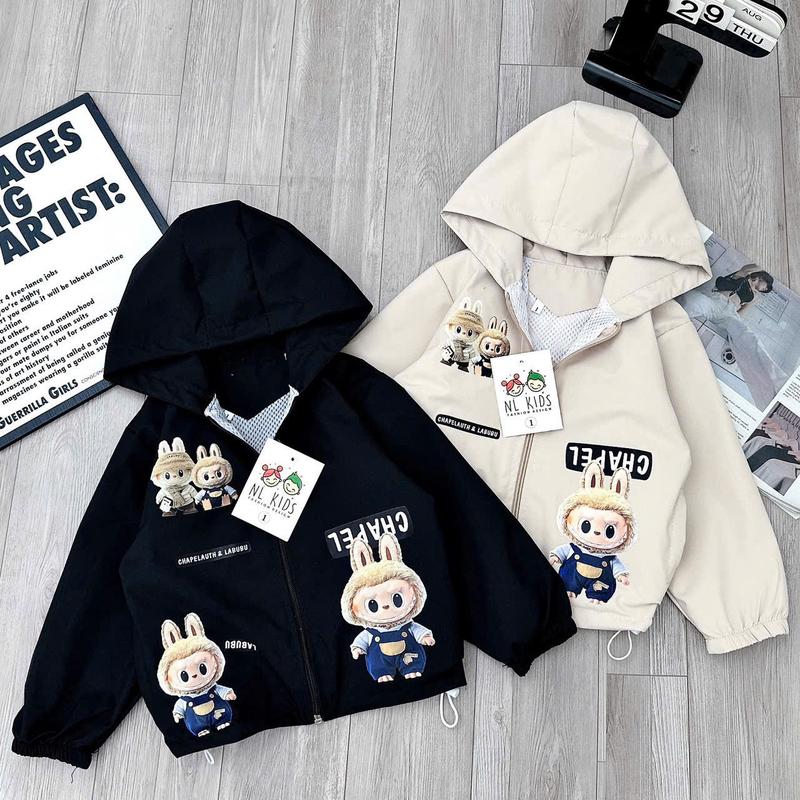 Áo khoác gió LABUBU cho bé trai, bé gái dễ thương 9-20kg ( mẫu ngẫu nhiên)