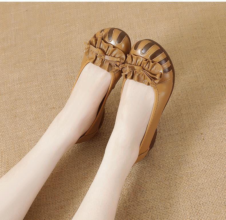 Product Introduction of Giày Lười Cho Mẹ Gommino, Da Thật, Đế Mềm, Thích Hợp Cho Mùa Lò Xo Và Mùa Thu, Giày Mũi Thấp Phẳng Đầu Tròn Gót Bê, Dành Cho Nữ, Hàng Mới Về Năm 2023 Shoes 13