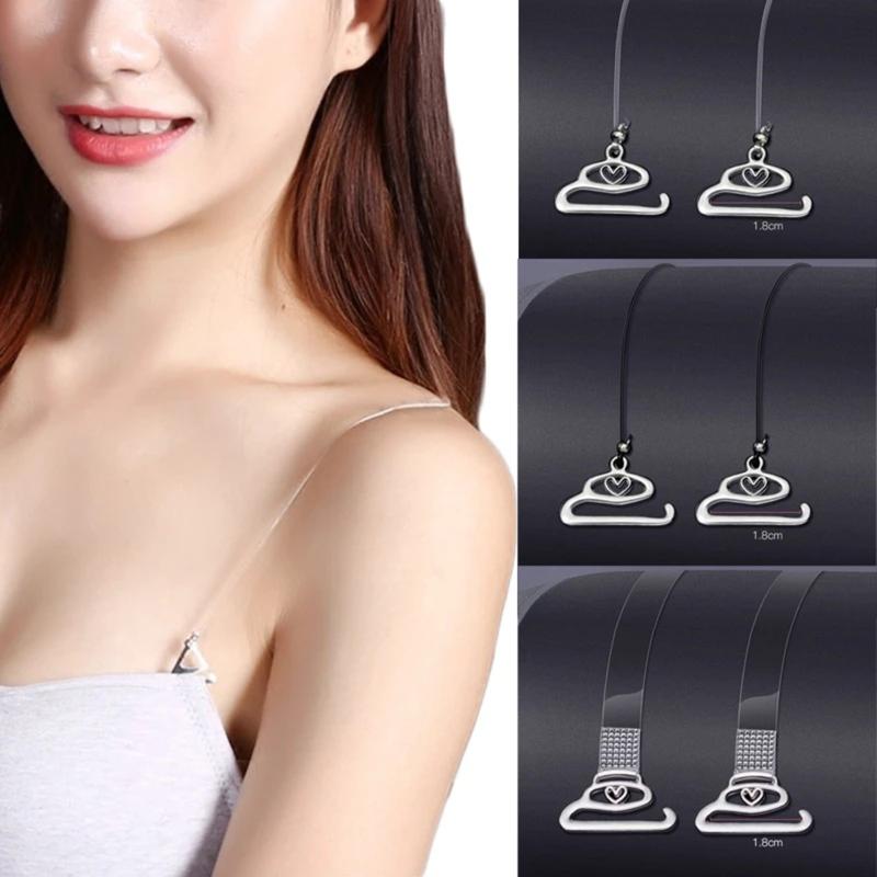 Dây Áo Ngực Silicon Trong Suốt, 1 Cặp, Trong Suốt Và Vô Hình, Có Thể Tháo Rời Và Điều Chỉnh, Dây Đeo Vai Áo Ngực, Dành Cho Phụ Nữ, Thắt Lưng Đàn Hồi, Phụ Kiện Thân Mật 0