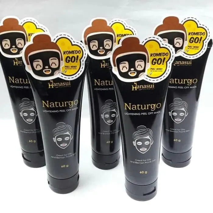 Masker Pria Pemutih Kulit Wajah Glowing Hanasui Naturgo Masker Wajah Hilangkan Komedo dan Jerawat Masker Wajah Pria Dan Wanita Masker Muka Lumpur Hitam Original BPOM Bisa COD Bayar Ditempat 3