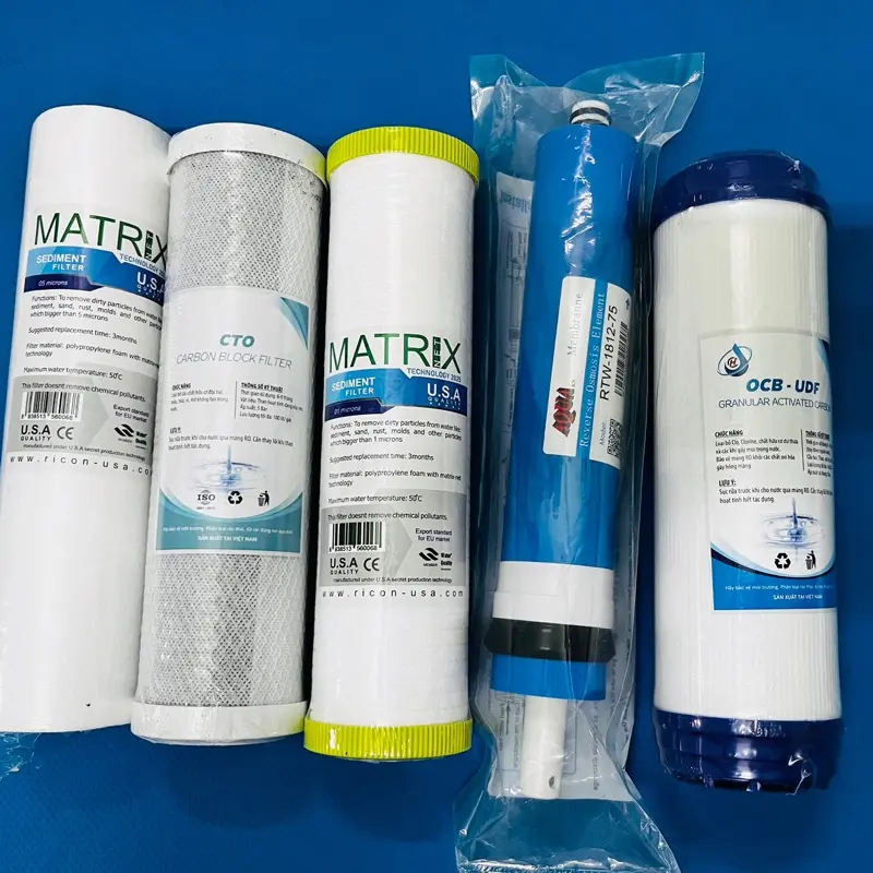 Combo 5 lõi lọc máy lọc nước treo tường Fuji Nano,aqualife, DoubleOne D.O3.0 ,fuliza,aquaduno,nanomic, world well,avita….