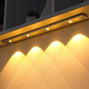 Luz con Sensor de Movimiento, Lámpara LED Recargable por USB, Iluminación Interior, Luz LED Inalámbrica para Gabinete de Cocina, Dormitorio y Armario