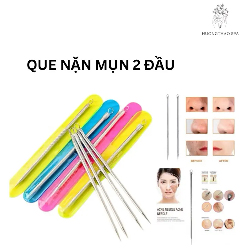 [1]Cây Nặn Mụn Inox Đầu Nhọn Đầu Tròn Sắc Nhọn | Que Nặn Mụn 2 Đầu Dùng Nặn Mụn Cho Cá Nhân Spa