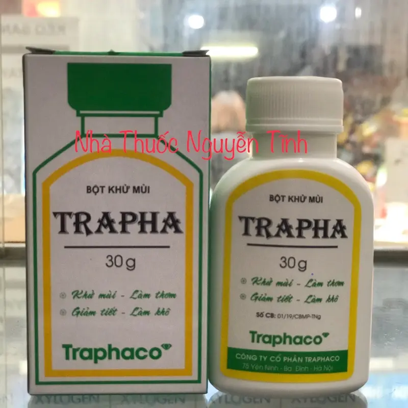 Bột khử mùi Trapha 30g Traphaco giảm tiết, khử mùi hôi nách, chân. 2