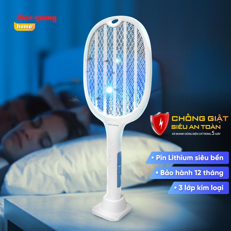 VỢT BẮT MUỖI THÔNG MINH ĐIỆN QUANG 2IN1, SWATTER / VỢT MUỖI PIN RỜI 18650 - ĐIỆN QUANG - NHIỀU LOẠI - Bảo vệ gia đình và người thân - Bảo hành của nhà sản xuất