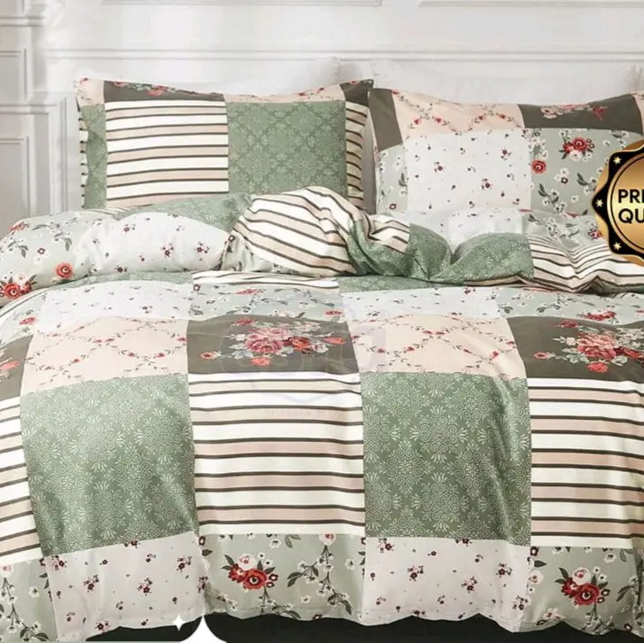 Sprei Katun Motif Perca 90x200 120x200 160x200 180x200 200x200 Bantal