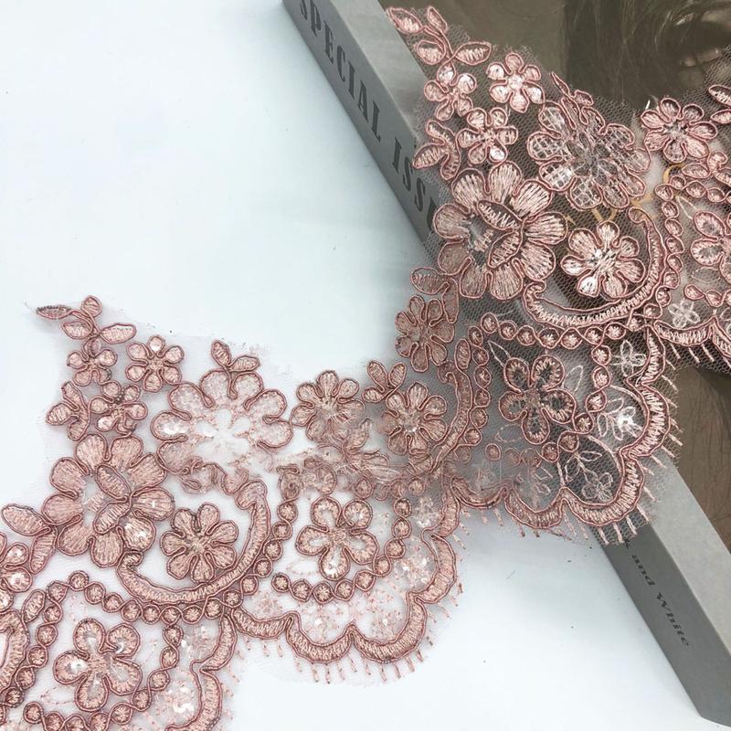 Product Introduction of Vải Ren Kim Sa, 1 Sân, Trang Trí Lưới Venise Hoa, May Vá Thủ Công, Thích Hợp Cho Váy Cưới, Rộng 15CM 7