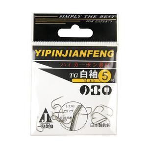 Yipin Jianfeng Small Bag TG White Sleeve No Barbed Luo Fei Sleeve Hook with Line Slot Japanese Fishing Hook Fishing Gear