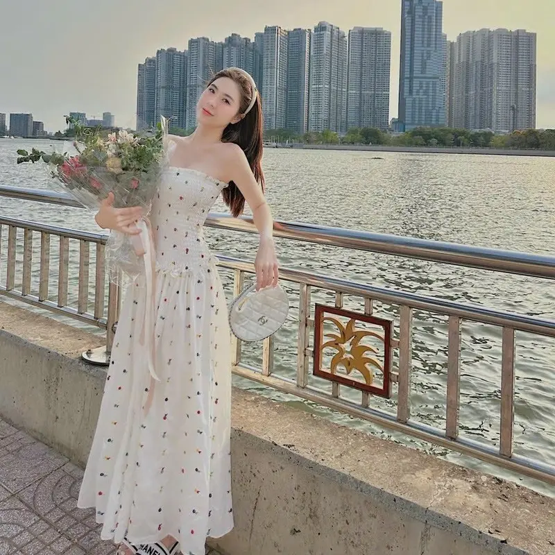Đầm maxi thiết kế dáng dài Nữ Dress 2