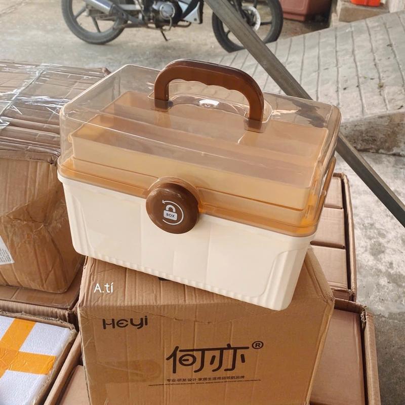 Hộp Y Tế Mini 3 Tầng Đựng Thuốc Và Dụng Cụ Y Tế hop chiathuoc 9