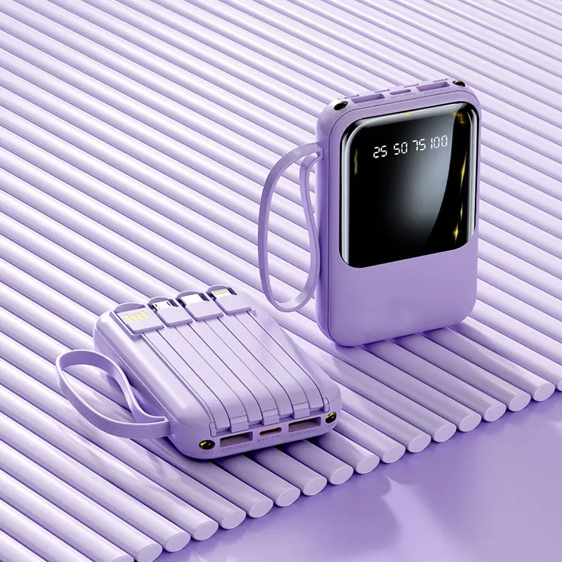 Sạc dự phòng có dây mini tích hợp 20000 mAh sạc dự phòng di động dung lượng lớn sạc nhanh-61 8