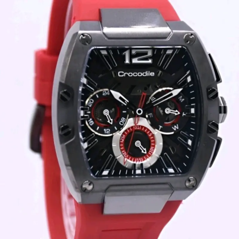 Jam Tangan Crocodile Original CM-42 Tali Silikon Sport Casual Sports Luxury Analog 0