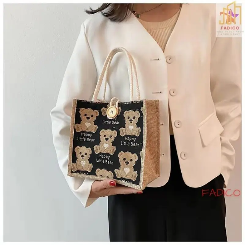 Túi cói mini,Túi xách nữ,túi xách mini vải cói phong cách VINTAGE, phù hợp đi làm đi chơi, thân thiện với môi trường 2
