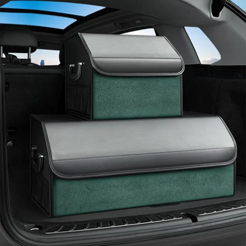 Car Trunk Organizer, Foldable Large Capacity Rear Storage Box, Classified Stacking Car Organizer, Travel Storage Box, Car Interior Accessories