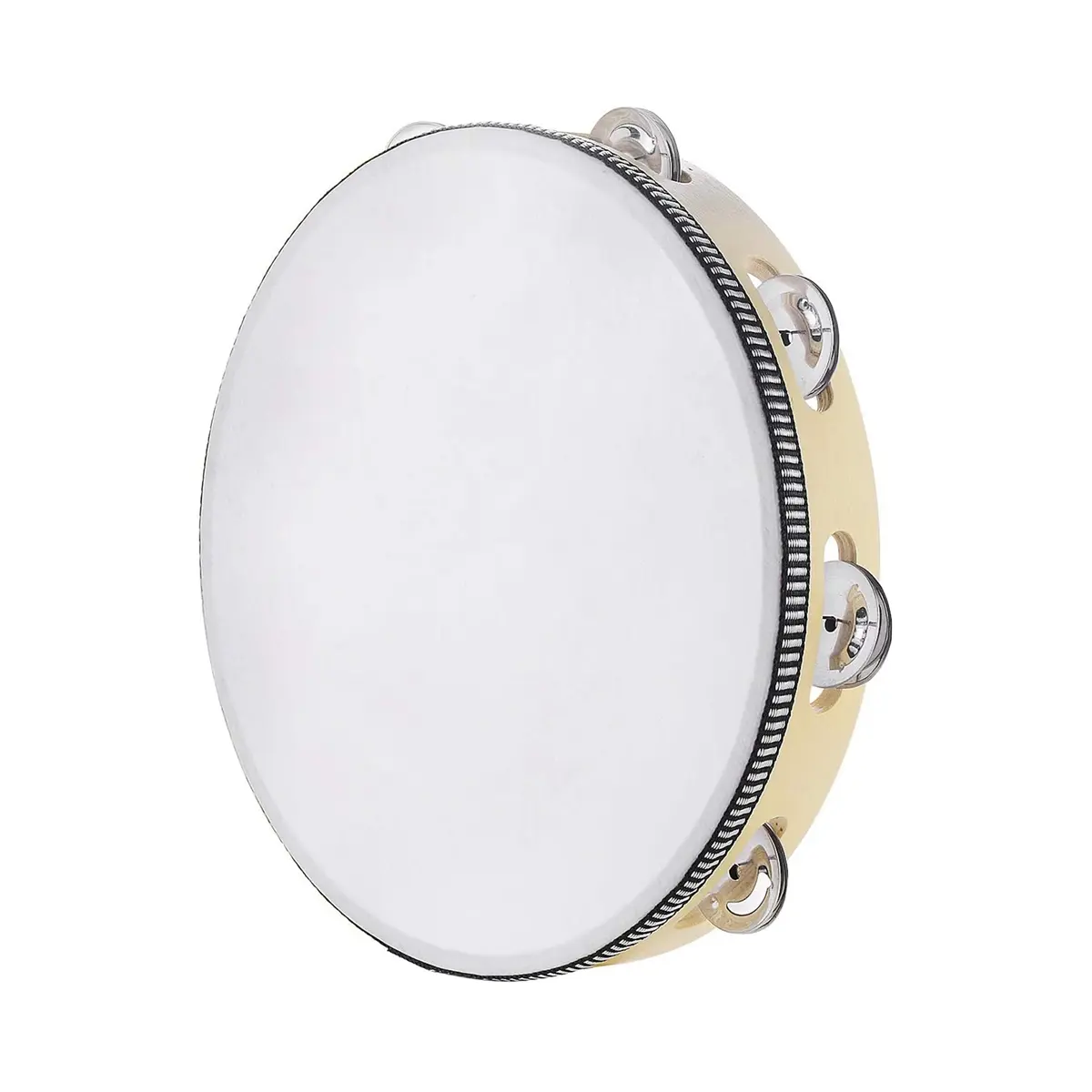 Tambourine Cho Người Lớn Và Trẻ Em, Chuông Trống Tay 10 Inch, Leng Keng Kim Loại, Quà Tặng Bộ Gõ, Nhạc Cụ Giáo Dục