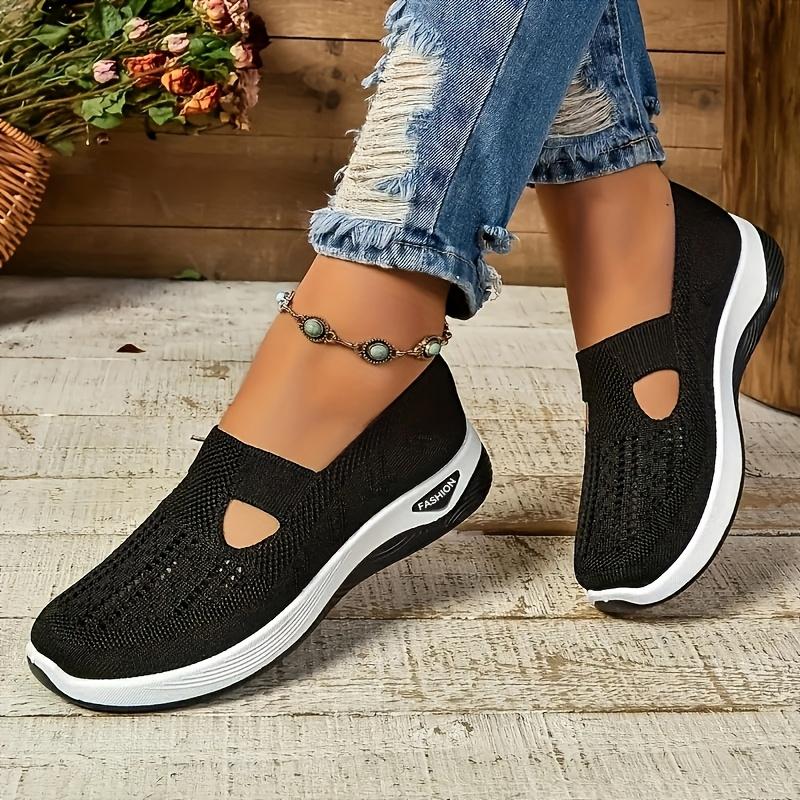 Product Introduction of 1 Pair of Women's Hollow Sneakers-Breathable Lightweight Slip-on Walking Shoes, Non-Slip Soft Sole, Comfortable Textile Lining, Multiple Colors Available-Suitable for All Seasons, Footwear Accessories 3