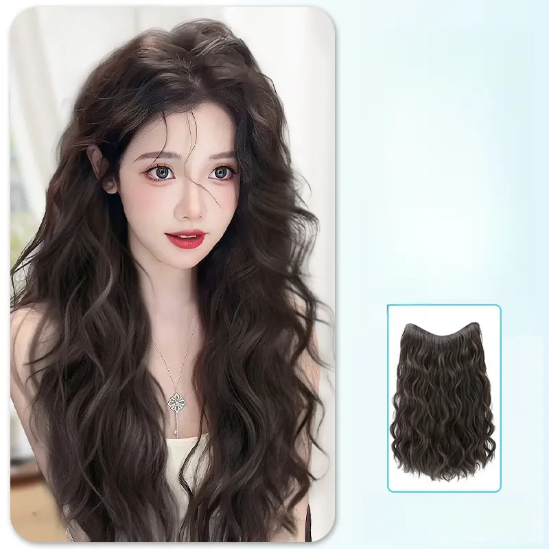 Fluffy Wavy Curly Wig Extensions Hair Extensions Supplemental Hair volume Easy to Wear Everyone Versatile Popularv 40cm 50cm 60cm