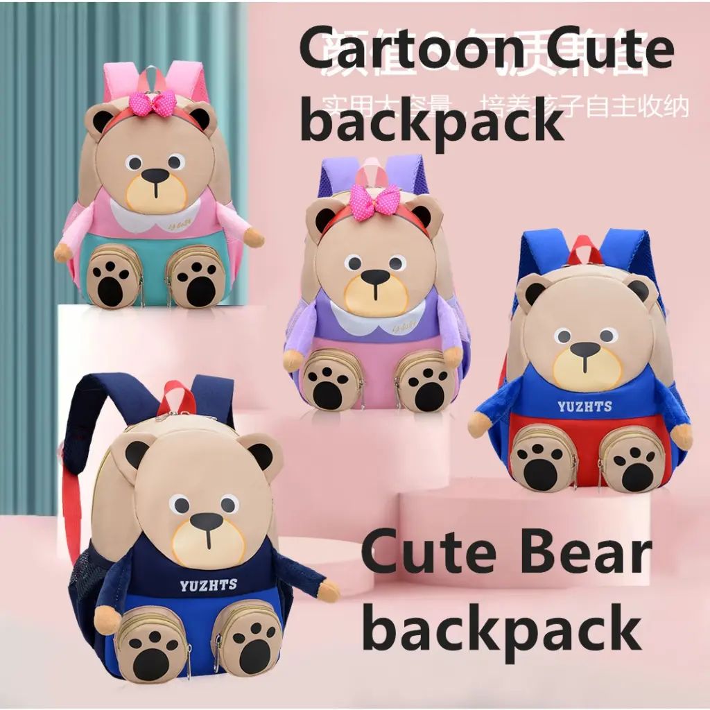 from China 7-15 days arrive High Quality children backpack for woman cartoon cute little bear school bag kids bagpack kindergarten back pack preschool bag little bear bagpack
