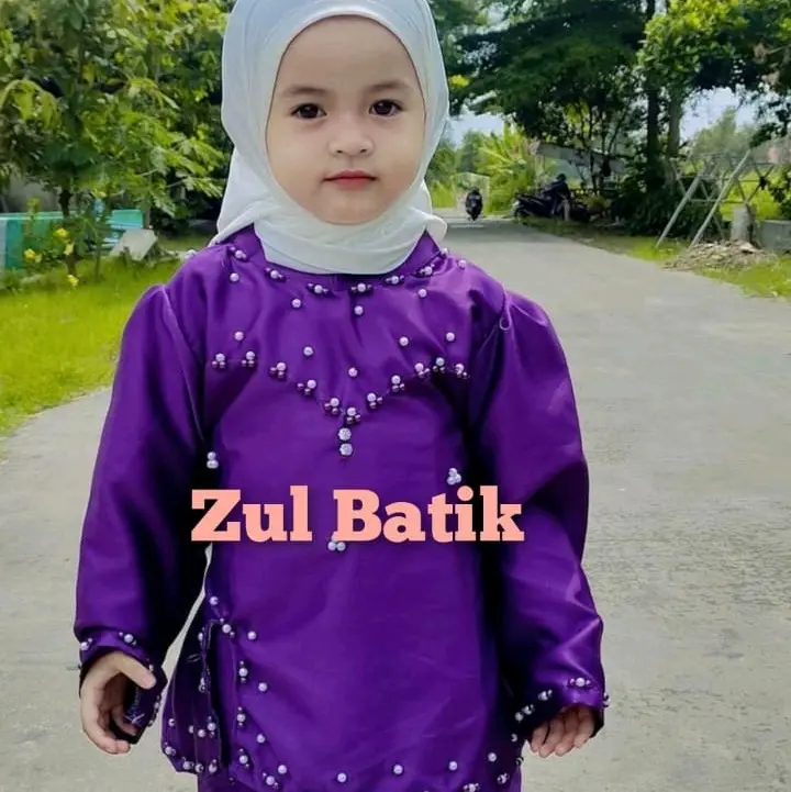 SET BAJU MELAYU ANAK CEWEK POLOS Muslim