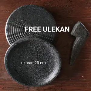 Cobek batu asli ori ukuran 20cm FREE ULEKAN Kitchenware