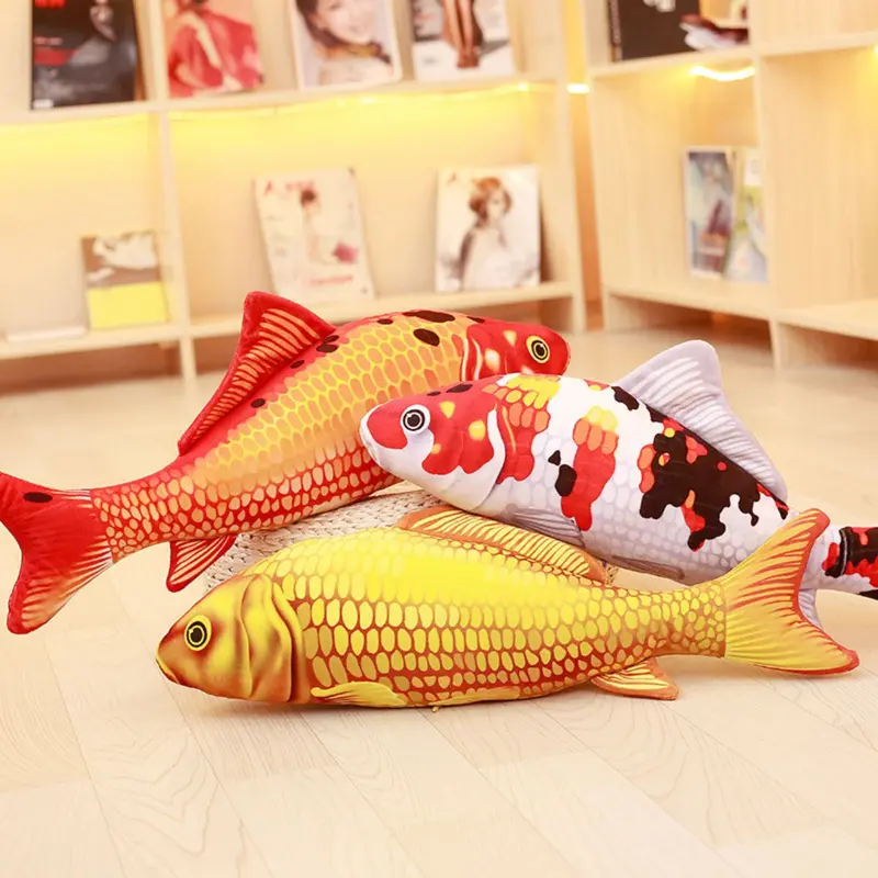 Gấu bông gối ôm cá chép KOI thú nhồi bông vải mềm mịn xinh xắn hàng cao cấp [Có bảo hành] Toy Thú Bông Đồ Chơi Phát Nhạc 7