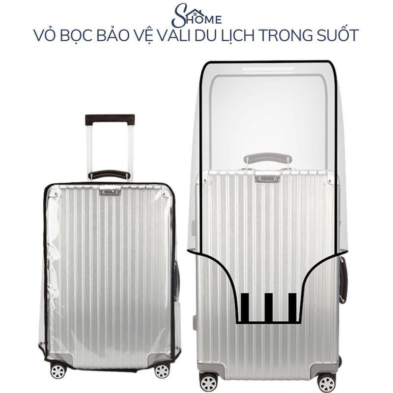 Vỏ bọc trùm bảo vệ vali chống trầy xước SHOME Túi trùm vali 20 24 28 inch cao cấp chống trầy xước chống thấm nước dày dặn cao cấp Phụ Kiện bảo vệ vali