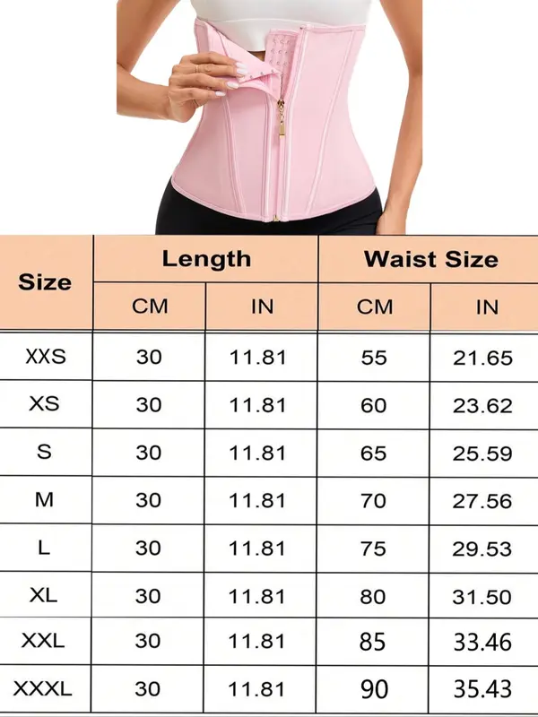 Women's Solid Color Zipper Waist Trainer, Breathable Tummy Control Shapewear Belt, Waist Cincher for Women, Shapewear for Daily Wear 6