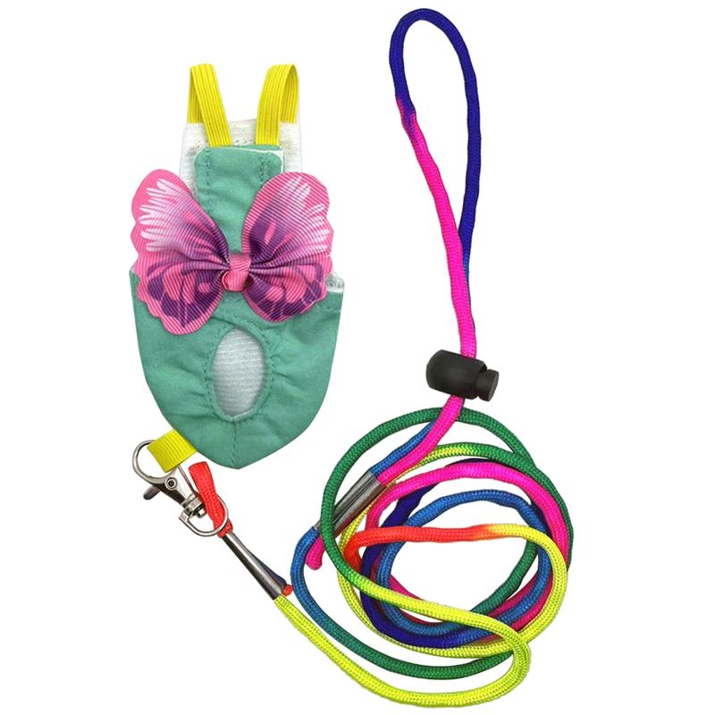 Bird Harness and Cloth Colorful Flying Rope Outdoor Training Toy for Cockatooes Outside Walk Go Out Supplies 0