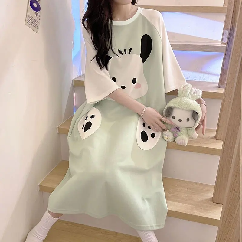 OOTD-Váy Ngủ Mỏng Cho Nữ, Đồ Ngủ Người Nổi Tiếng Trên Internet, Ngoại Cỡ, Dễ Thương, Cho Bà Bầu, Đồ Mặc Nhà, Mùa Xuân Và Mùa Thu