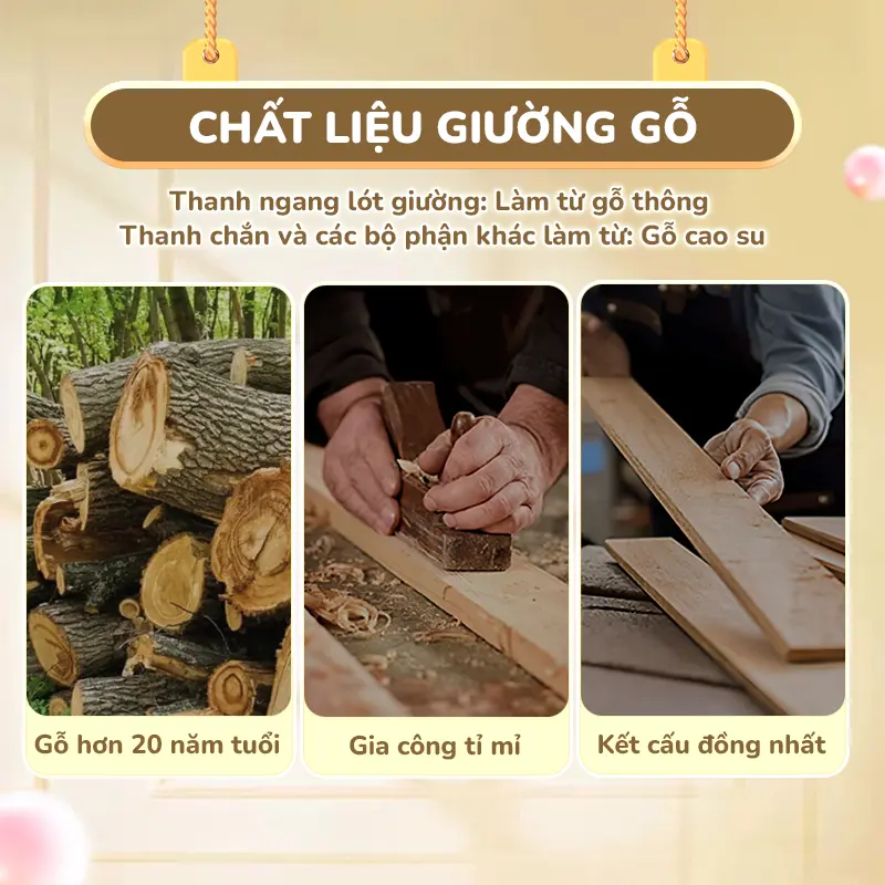 Giường gỗ cho bé Chilux - Hiện đại, an toàn, ghép giường tiện lợi và dễ dàng điều chỉnh độ dài 3
