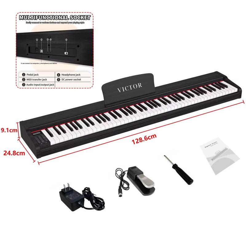 Piano Điện Victor VT02 Chuyên Nghiệp Mới Nhất 2025 - TẶNG FULL PHỤ KIỆN & KHÓA HỌC ONLINE