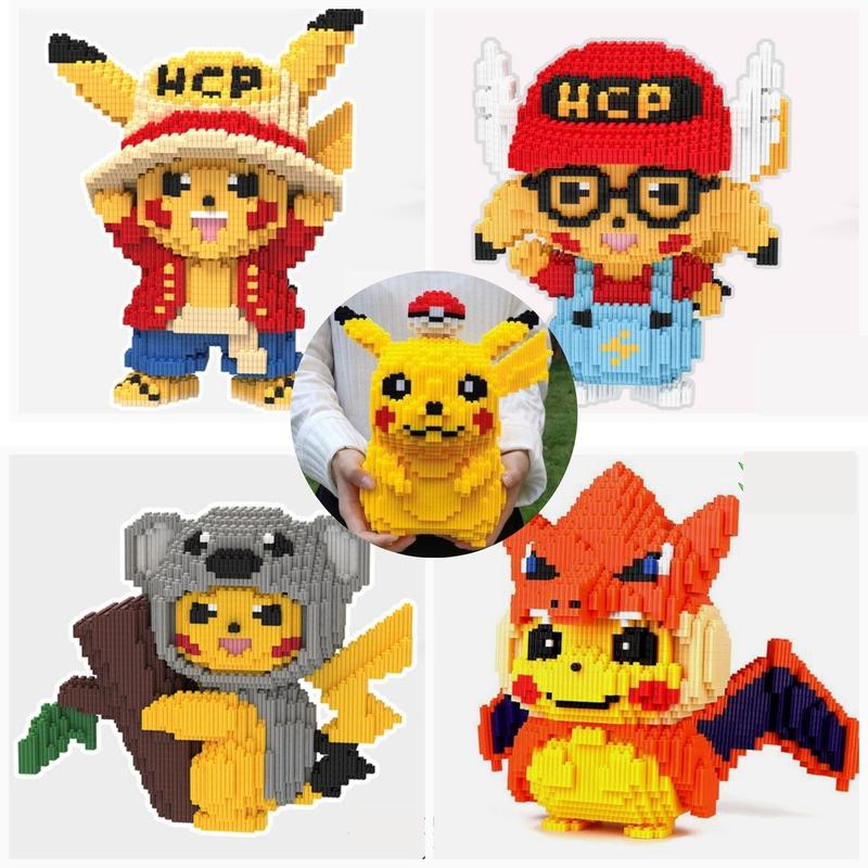 Pikachu Luffy & Các Mô Hình Đồ Chơi Lắp Ráp Nhân Cho Bé Tháo Lắp Bộ Lắp Ráp Toy Xếp Hình
