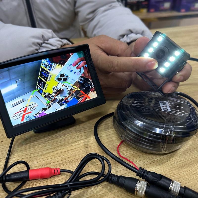 Bộ Cam Lùi xe tải màn 5inch mắt led - Nguồn cắm tẩu xe - Dây Nối cam lùi 10 Mét 2