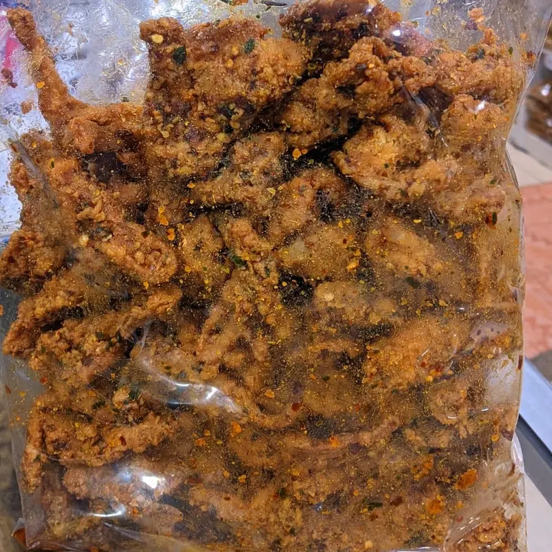 1KG Kulit Ayam Krispy BAM SNACK Rasa Original dan Pedas Daun jeruk Crispy cemilan Snacks Food Keripik 5