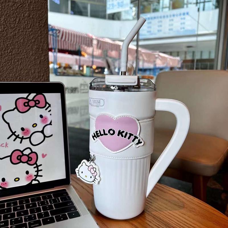 Kurome Dâu Gấu Cách Nhiệt Cốc Bé Gái Cao Cấp Dung Tích Lớn Bằng Thép Không Gỉ Cách Nhiệt Cốc Nước Ngoài Trời Cốc Nước KKDURANT