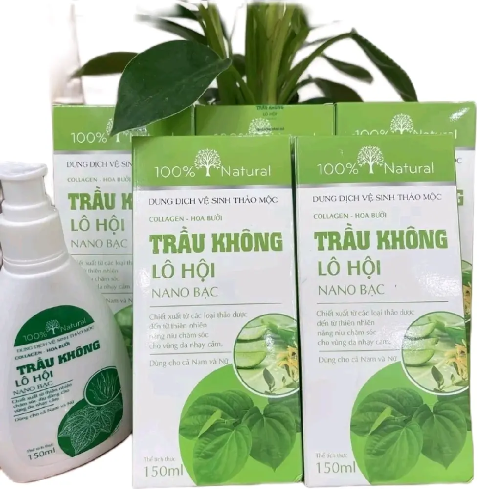 { Combo 5 Chai } Dung Dịch Vệ Sinh Trầu Không Lô Hội Nano Thành Phần Tự Nhiên Không Chứa Cồn 150ml/ 1 Chai Women
