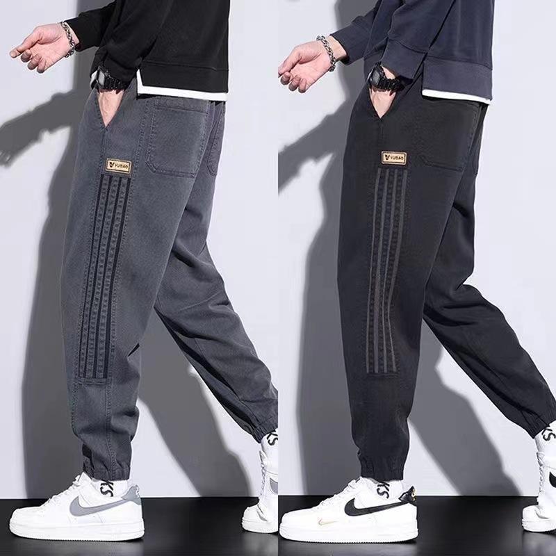 2024 New Casual Men's Elastic Joggers |   Spring Summer Stretchy Workout Pants |   Loose Fit Streetwear Tapered Trousers for Teen Boys |   Trendy Multi-Purpose Sports & Casual Pants 1