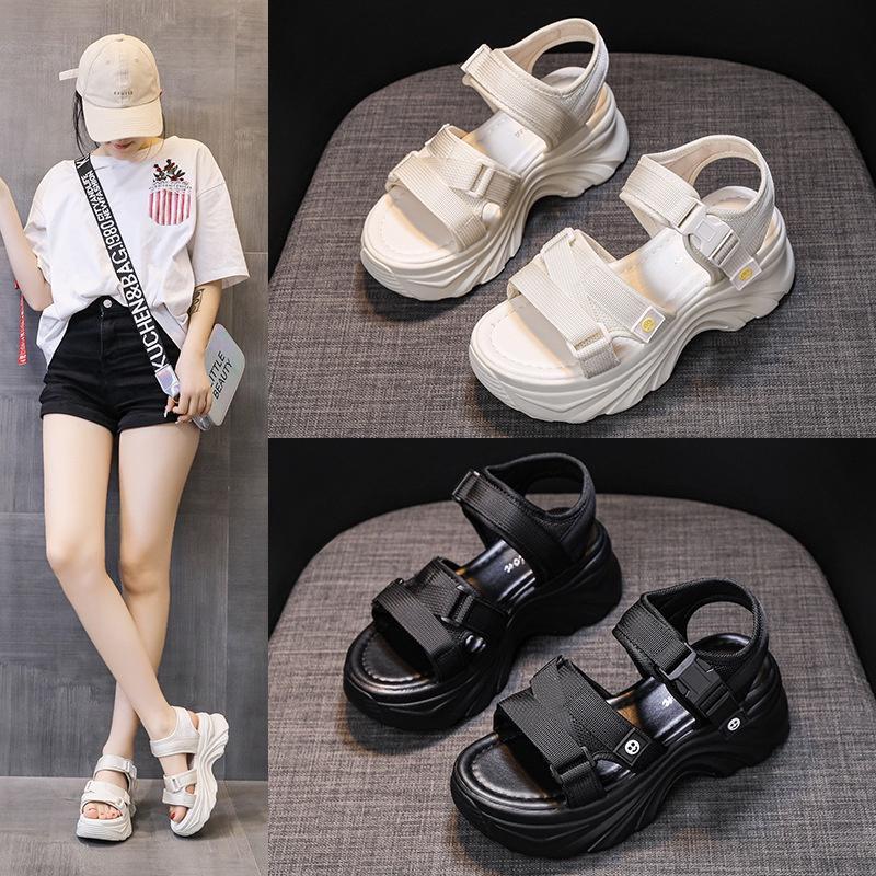 Dép sandal nữ siêu xinh (FULL BOX), dép quai hậu nữ 2024 đế bằng quai dán nâng chiều cao MSP 2331 GH DéP Shoes Quai Hậu GiàY Len