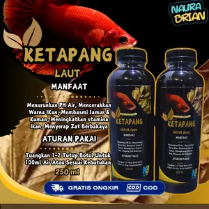 Ekstrak Daun Ketapang 250ml super pekat Catappa Extract untuk perawatan ikan cupang, chana dan ikan hias