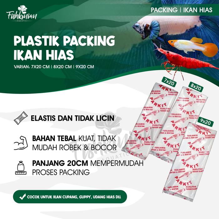 Gambar PLASTIK PACKING IKAN HIAS CUPANG GUPPY 7X20 8X20 9X20 -PARKIT - 7x20 dari FISHKINIANSTORE Kota Tangerang Selatan Tokopedia
