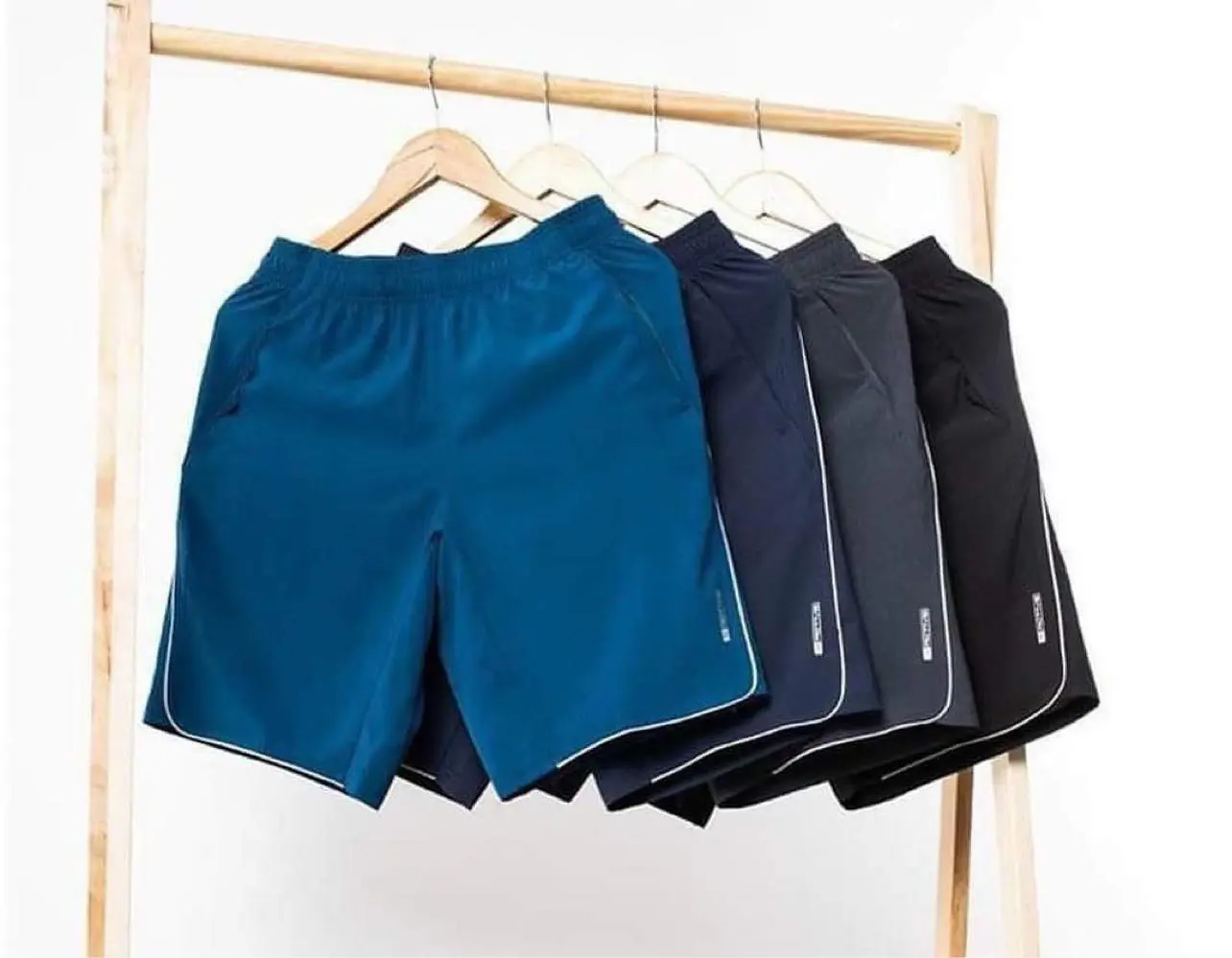 quần đùi nam lé  4 màu size từ 45-90kg. Quần đùi có khoá túi  quan quần  short Menswear shorts lửng Đen