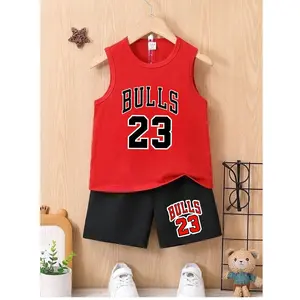 lady house setelan singlet basket one set anak tanpa lengan unisex Celana Fashion