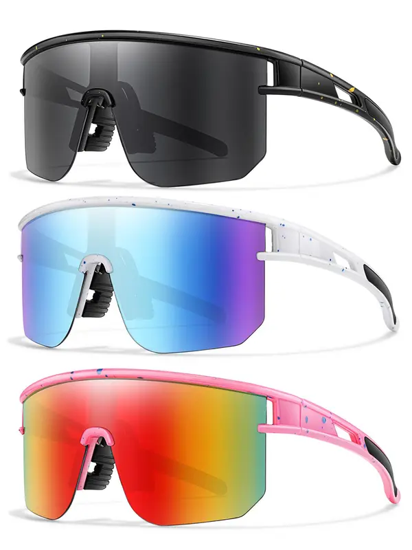 Kids Flat Top Outdoor Sports Sunglasses, Unisex Design Tinted Mirrored Lens, Windproof Glasses for Baseball  Cycling Hiking Fishing Travel Vacation Beach 1