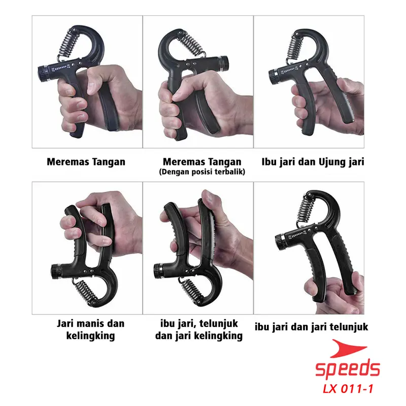 SPEEDS Handgrip Alat Latihan Cengkeraman Tangan Fitness Otot Lengan Portable Outdoor 011-1 5