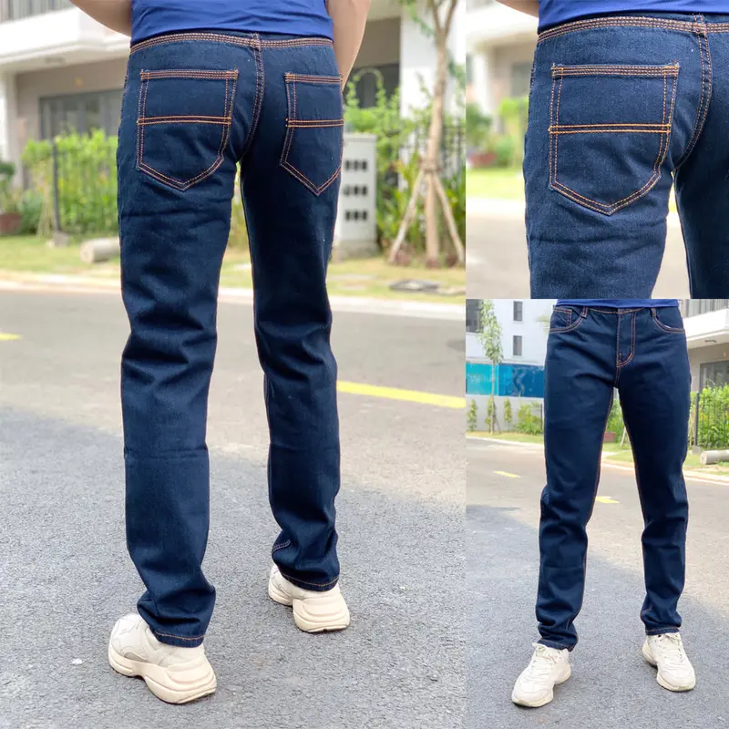 [KHÔNG COMBO, KHÔNG TẶNG KÈM] Quần Jean Nam Ống suông 03 màu cơ bản vải Jean Cotton mềm mịn không co giãn 4