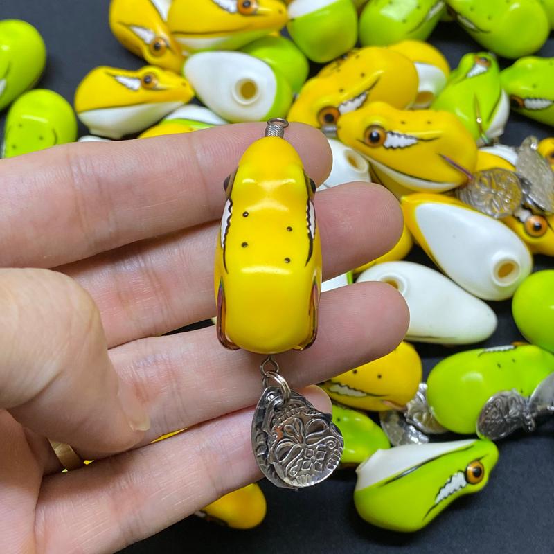Nhái hơi chuột sóc 2 thìa lưỡi titan size 3,8cm nặng 7,5g - 10,5g. Mồi câu lure cá lóc giá rẻ chất lượng 5
