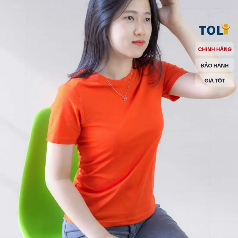 Áo thun trơn nữ cổ tròn TOLI 16 màu Form vừa dáng suông, vải cotton 4 chiều mềm mịn - BSB- 03 Top Women 0